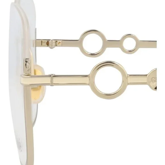 Chloé Womens Square/Rectangle Gold Gold Transparent Fashion Designer Eyewear